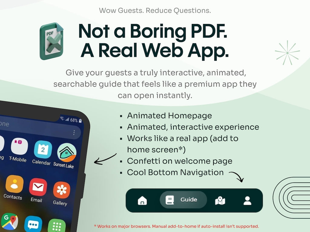Airbnb Welcome Book Template | Editable Host Guidebook