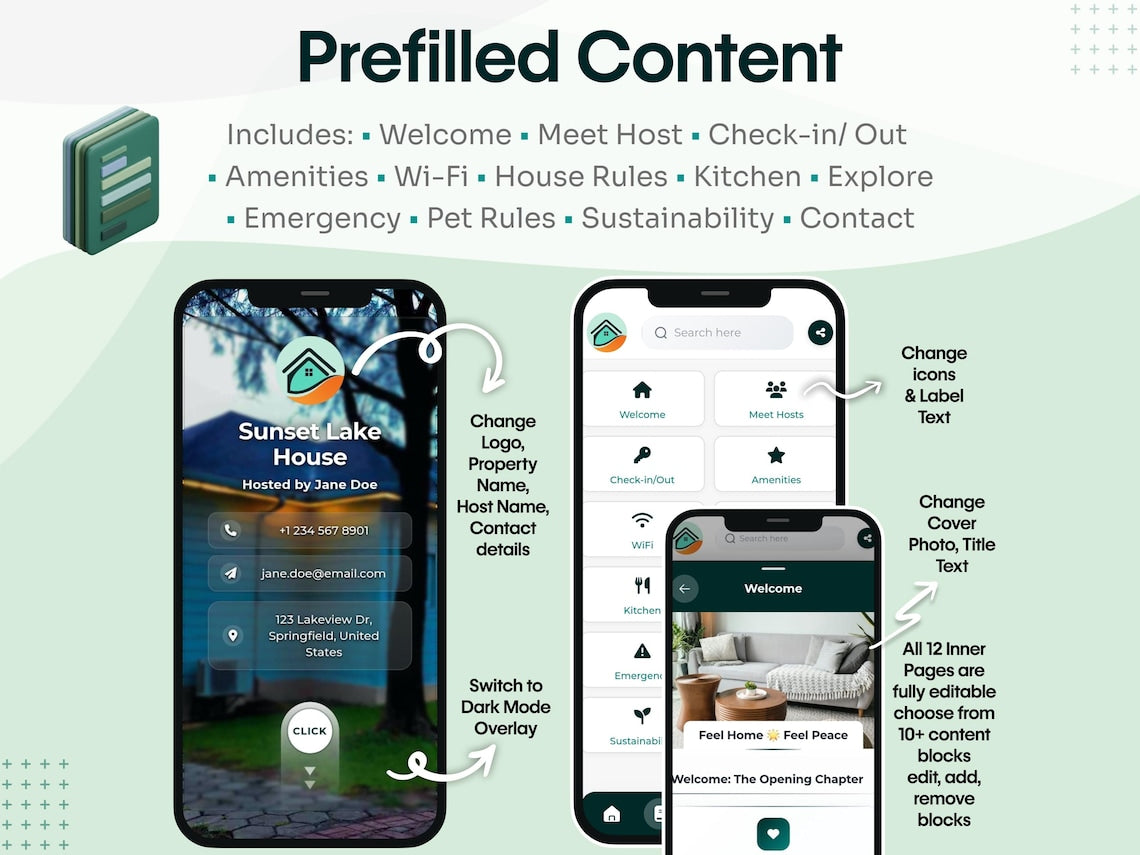 Airbnb Welcome Book Template | Editable Host Guidebook